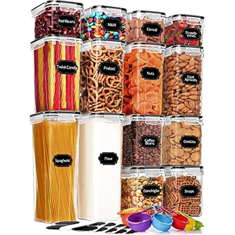 Skroam 36 Pack Food Storage Containers with Lids (18 Airtight Kitchen  Storage Co