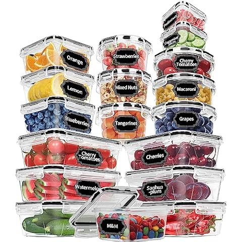 Skroam 4PCS Airtight Food Storage Containers with Lids 5.2L/176oz