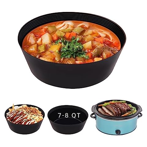 2PCS Silicone Slow Cooker Liners Fit 6-7 Quarts Oval Pot Reusable US