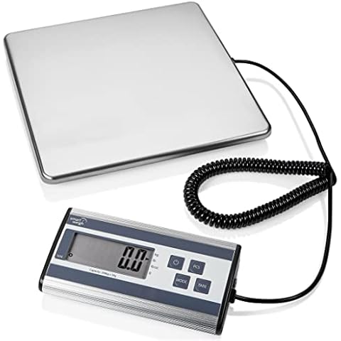 Extra Large Platform 22 x 18 Stainless Steel 400lb Heavy Duty Digital  Postal Shipping Scale, Powered by Batteries or AC Adapter, Great for Floor  Bench Office Weight Weighing