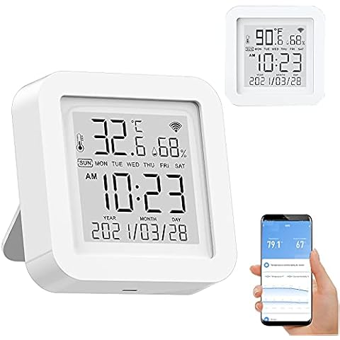  WiFi Temperature Monitor Smart Thermometer: WiFi Temperature  Sensor with 1M Waterproof External Probe, App Alert & Buzzer Alarm, Digital  Remote Temperature Gauge for Refrigerator, Fish Tank, Pet : Home & Kitchen