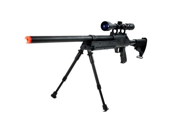  Lancer Tactical M24 Bolt Action Spring Powered Sniper Airsoft  Rifle (450 FPS with Scope) : Sports & Outdoors