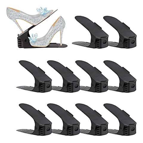 ASkinds 4 Pack Shoe Stacker Slots Space Saver, Double Layer Stack Shoe  Racks, Increase Space by 200% Shoe Stackers for Home Closet