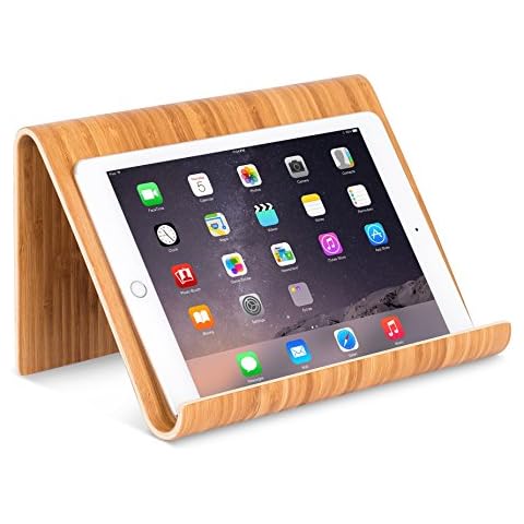  MTWhirldy Adjustable Ipad Stand Wood for Desk, Foldable Tablet  Stands Holder Multi-Angle Riser Compatible with 6-13inch iPad pro air Mini  Samsung Galaxy Tab, Kindle Fire Phone (Aluminum+Wood) : Electronics