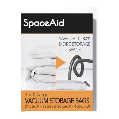 SUOCO Premium Vacuum Storage Bags 8 Pack (4 x Large, 4 x Jumbo) 80% More Space Saver