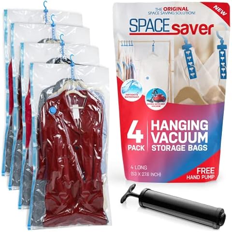 5Pcs Space Saver Vacuum Storage Bags, Hand Rolled Dust Proof