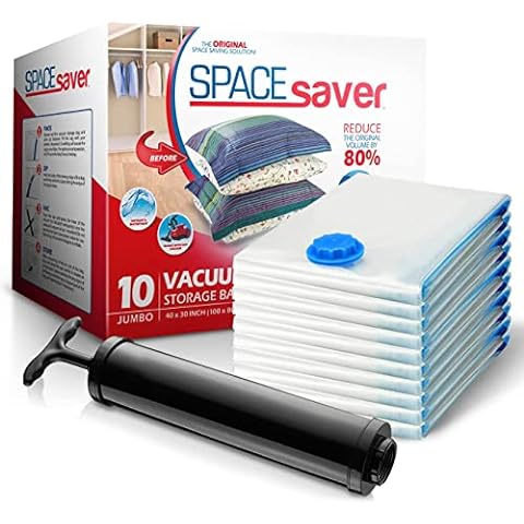 Jumbo XXL Vacuum Storage Bags, 47 x 35 Space Saver Bags for 3x