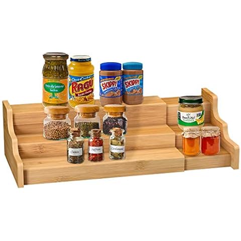  Allstar Innovations Spice Spinner Three-Tiered Spice Organizer  & Holder That Saves Space, Keeps Everything Neat, Organized & Within Reach  With Dual Spin Turntables Grey- 3 Tier : Home & Kitchen