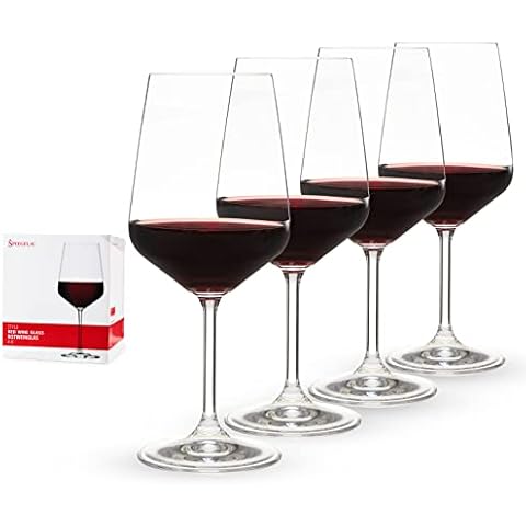 AILTEC Wine Glasses ,Crystal Red Wine Glass Set,Long Stem Wine  Glasses,Clear Lead-Free (18.5oz,6 Pack)