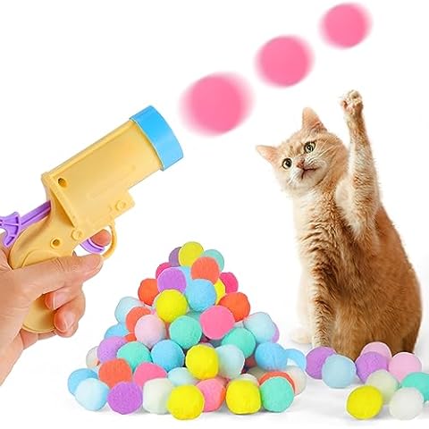 20 Pcs Assorted Color Flash Ball Cat's Favorite Toy Ball Tinsel Pom Poms  Flash.