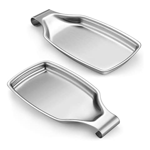 LIANYU Stainless Steel Spoon Rest, Spatula Ladle Holder, Heavy Duty, Dishwasher Safe