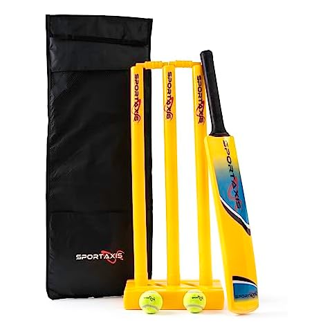 Cricket Best Buy CBB Cricket Kit - Blue Plastic Cricket Set for Kids &  Adult for Beach & Backyard, Cricket Bat and Ball Set Contain Cricket Bat