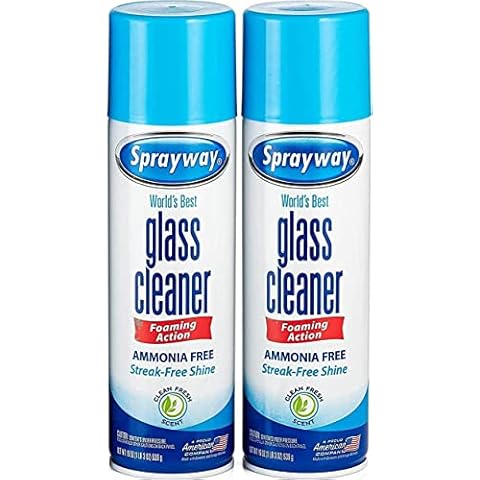 Sprayway Glass Cleaner , Foam Action , 19 Fl Oz , ( Pack of 3 ) - Bonus  Ultra Fine Microfiber Cleaning Cloth for Glass
