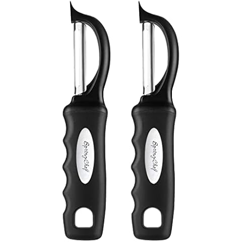 TACGEA Vegetable Peeler for Kitchen, Potato Peelers for Fruit Straight Blade, Durable Non-Slip Handle, Set of 2