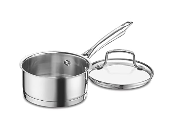 P&P CHEF 1 Quart Saucepan, Stainless Steel Saucepan with Lid, Small Sauce  for Home Kitchen Restaurant Cooking, Easy Clean and Dishwasher Safe