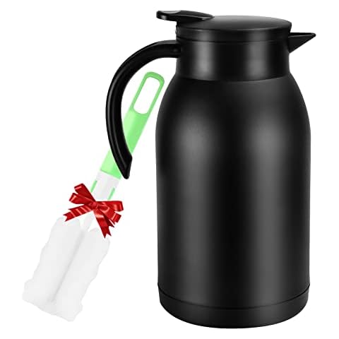 ChefGiant Thermal Coffee Carafe 24 Ounce/0.75 Liter Premium Small Design  for Easy Handle & Travel Milk Server Stainless Steel Insulated Hot & Cold