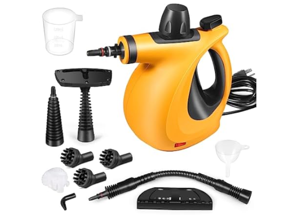 High Pressure Steam Cleaner for Car Detailing, 1700W Handheld Car Steamer  for Auto Home Use Grout Tile Bed Couch Furniture, Tankless Steam Shot with  5