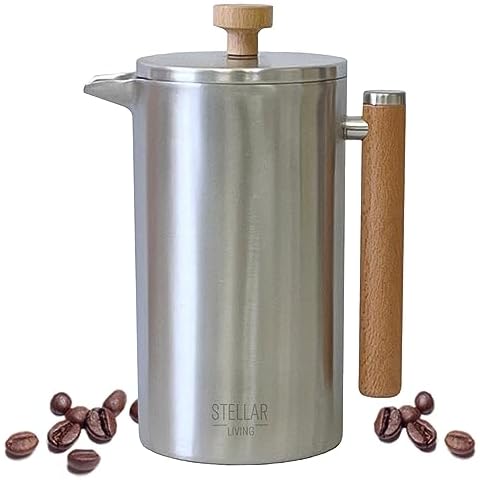 Thermos NCI1000SS4 Vacuum Insulated Stainless Steel Gourmet  Coffee Press, 34-Ounce, 9.2x 6.9x 4.3: Home & Kitchen