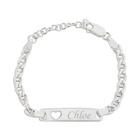 Sterling Silver ID Bracelets for Girls