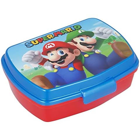 Super Mario Bros Boy's Girl's Soft Insulated School Lunch Box (Multicolor,  One Size)
