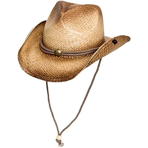 Fluffy Sense Straw Cattleman Crease Western Hats for Cowboys and Cowgi