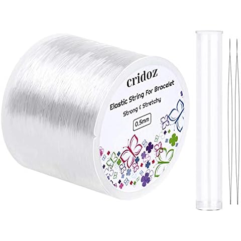 Elastic Cord for Bracelets, 2 Rolls 1 mm 330 Feet Elastic Bracelet String,  Elastic Cord Thread Beading Threads for Jewelry Making, Necklaces, Beading  (Black+White) 