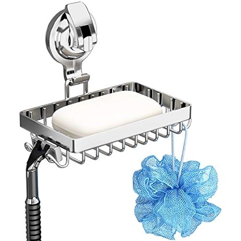 Wall Mounted Shower Organizer with Strong Suction & Soap Bar Holder –  BlessMyBucket