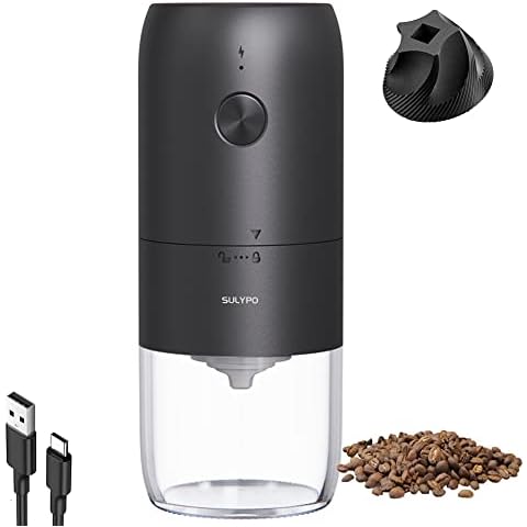 Pompotops Portable Mini Electric Coffee Grinder, Household Electric Small  Automatic Coffee Grinder, Manual Coffee Grinder, And Powder Press, Black