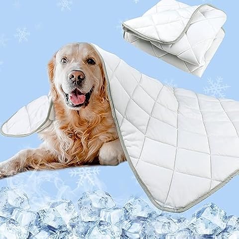 The Green Pet Shop Dog Mat, Extra Large - Pressure Activated Cooling Pad,  (80 Plus Lb.) - Non-Toxic Gel, No Water or Electricity Needed for This XL