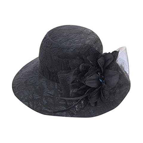 Lawie Women Large Flower Tea Party Fascinator Hat Church Cocktail Easter British Organza Dress Hat Cap Headpieces