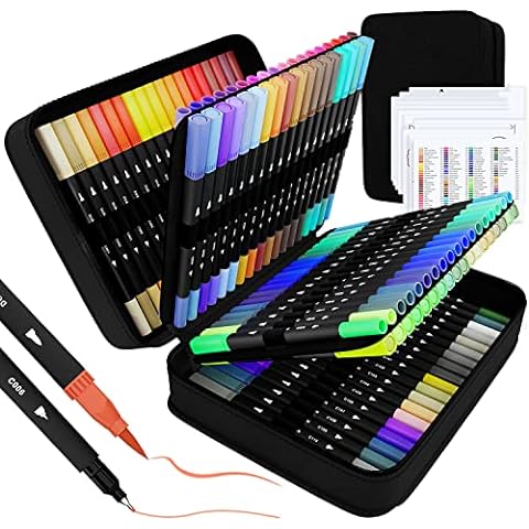  sunacme 35 Colors Felt Tip Pens, Premium Fine Point