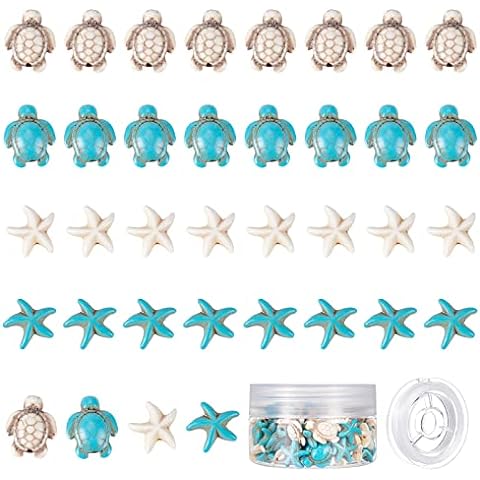 SUNNYCLUE 1 Box 12PCS Resin Shell Charms Opaque Seashell with Star Resin  Charms for Jewelry Making Charms Necklaces Bracelets Earrings DIY Cafting