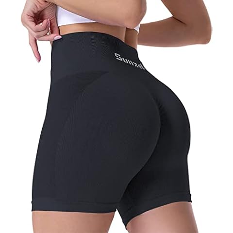 Sunzel Softmax Crossover Biker Shorts For Women, No Front  Seam V High Waist Yoga Workout Gym Shorts