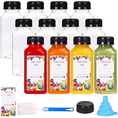 [100 PACK] 32 oz Empty Plastic Juice Bottles with Tamper Evident Caps -  Smoothie Bottles - Ideal for Juices, Milk, Smoothies, Picnic's and even  Meal