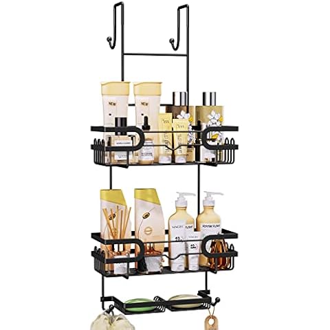 Consumest 4 Tier Over The Door Shower Caddy with Soap Holder, Adjustable  Shower Organizer Hanging Shower Shelf with 22 Hooks, Rustproof Stainless  Steel Hanging Shower Caddy for Bathroom