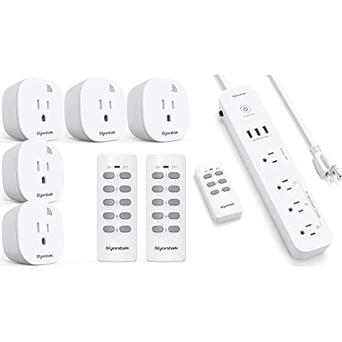 Lot of 5 - Syantek Remote Control Outlet Wireless Light SWITCHES