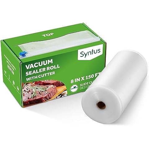 8x100' Roll Vacuum Sealer Bags with Box and Built in Bag Cutter