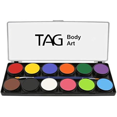 Tag Face and Body Paint - Split Cake 50g - Berry Wine and Pink