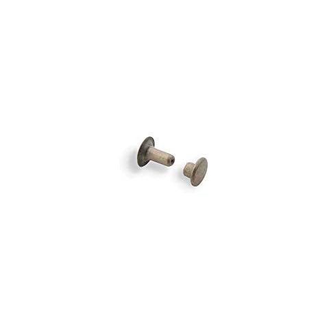 Tandy Leather Double Cap Rivets Large Antique Nickel Free Plate 100/pk