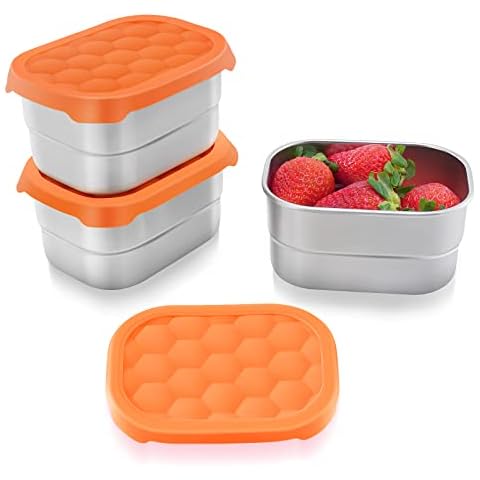 MANFAITH,Steel Lunch Box,Hot Lunch Box,Stainless Steel Bento Lunch