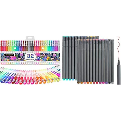  Taotree 24 Fineliner Color Pens, Fine Line Colored Sketch  Writing Drawing Pens for Journaling Planner Note Taking Adult Coloring  Books, Porous Fine Point Markers, School Office Teacher Art Supplies : Arts