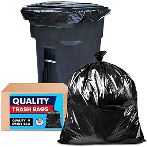 40 Gallon 1.2mil Black Trash Can Liners, 100-Count - Low Wholesale  Prices-Bulk