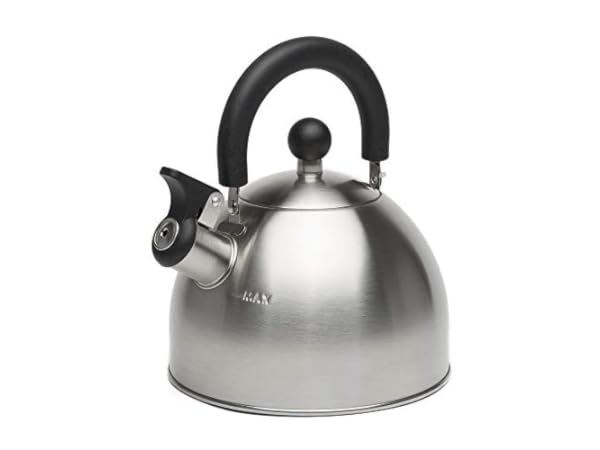Luxgrace Tea Kettle -30 Quart Tea Kettles Stovetop Whistling Teapot Stainless Steel Tea Pots for Stove Top Whistle Tea Pot, Black, 3.0q