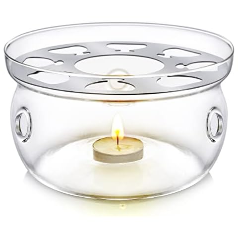 Teabloom Silhouette Tea Warmer - Stainless Steel Teapot Warmer with Tea Light Candle