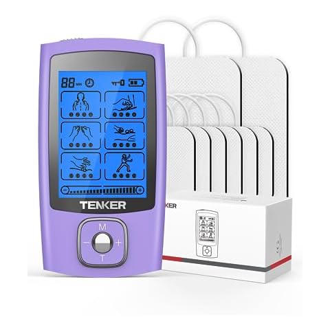 Rechargeable TENS Unit Muscle Stimulator with Travel Case, 3rd Gen 16 Modes TENS  Unit Machine with 8 pcs Premium Electrode Pads for Pain Relief -  Independent A/B Channel