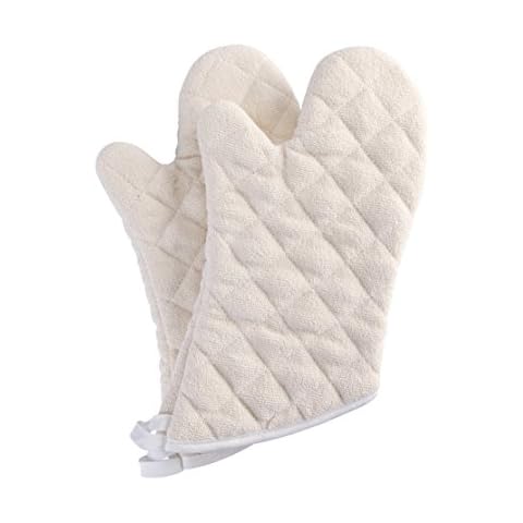 Chef Approved 167315 Ambidextrous Beige Terry Cloth Oven Mitt - 15 (Pair)