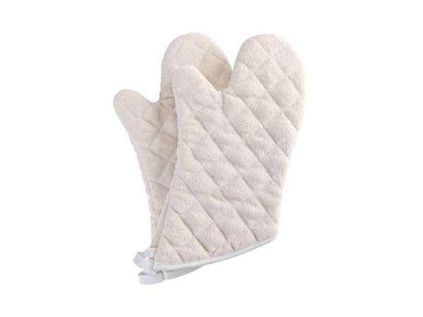 New Star Foodservice 32123 Terry Cloth Oven Mitts, Up to 400F, 13-Inch