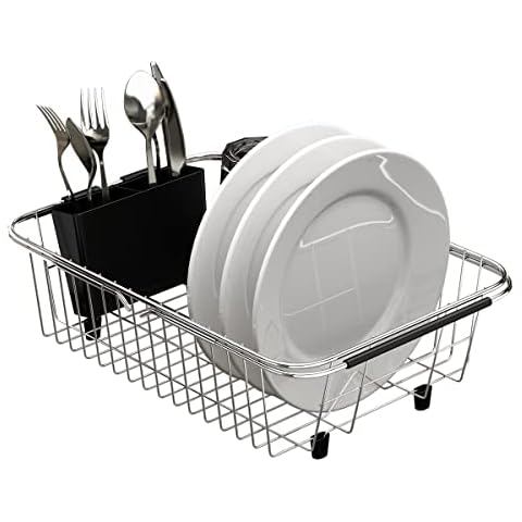 Sakugi Over The Sink Dish Drying Rack - Adjustable (29.5-35.5in