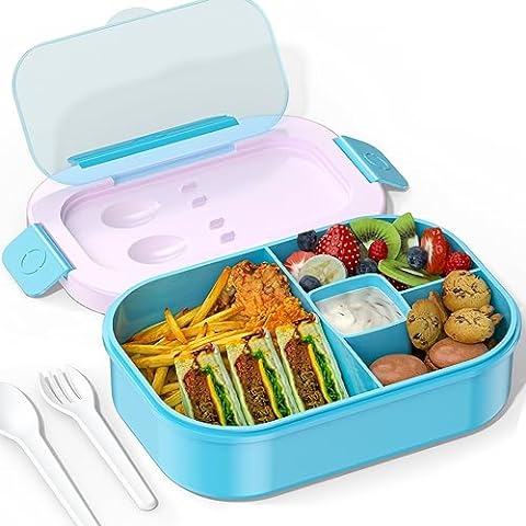 Caperci Stackable Bento Box Adult Lunch Box - Navy Blue