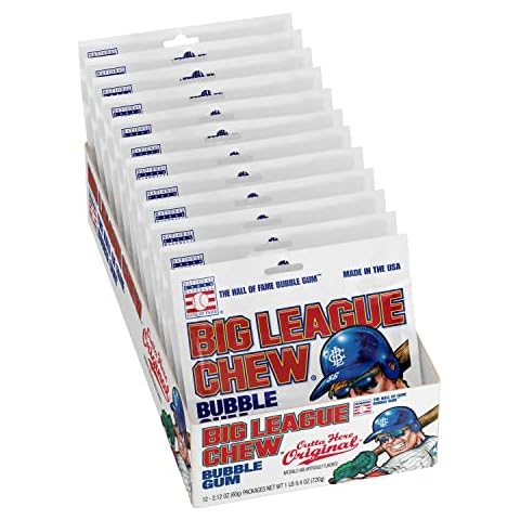 The Official Big League Chew Original Bubble Gum + 1 Pouch with a Big  League Chew Authenticity Seal